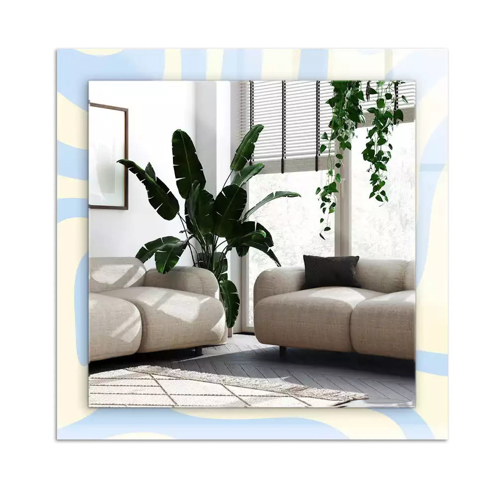 Rectangular mirror print Abstract wavy patterns