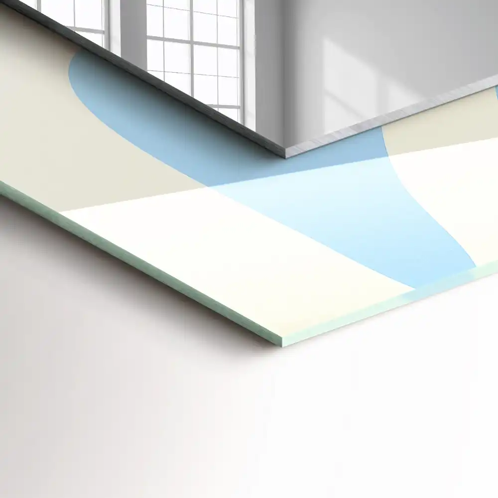 Rectangular mirror print Abstract wavy patterns
