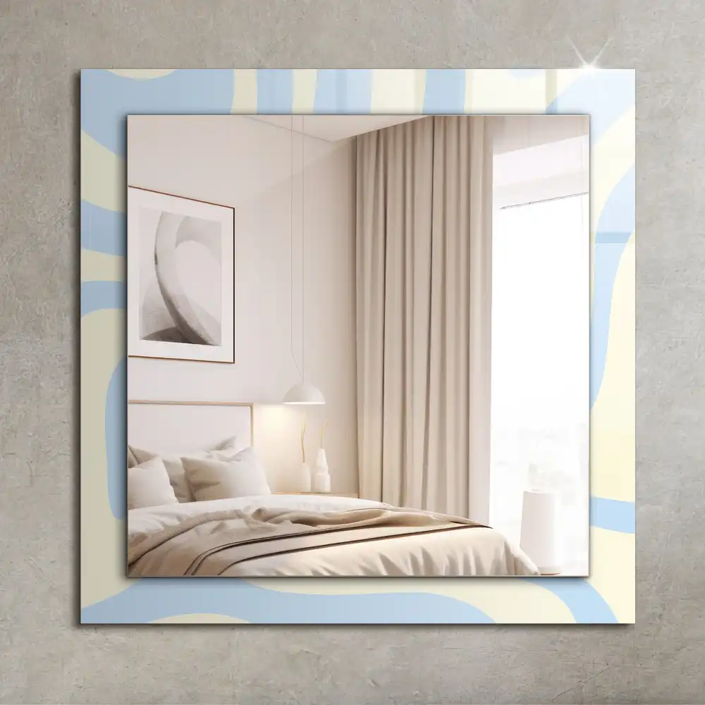 Rectangular mirror print Abstract wavy patterns