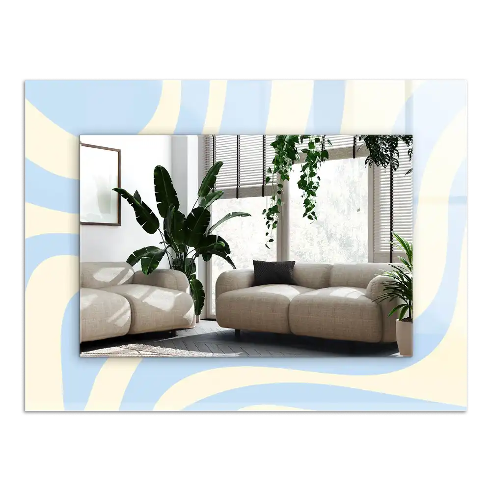 Rectangular mirror print Abstract wavy patterns
