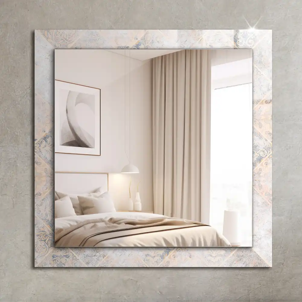 Rectangular decorative mirror Patterned tiles