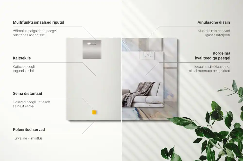 Rectangular mirror print Abstract colorful patterns