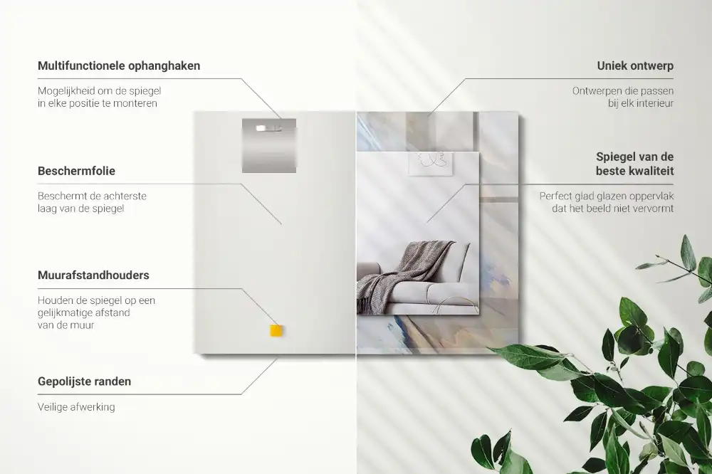 Rectangular mirror print Abstract colorful patterns