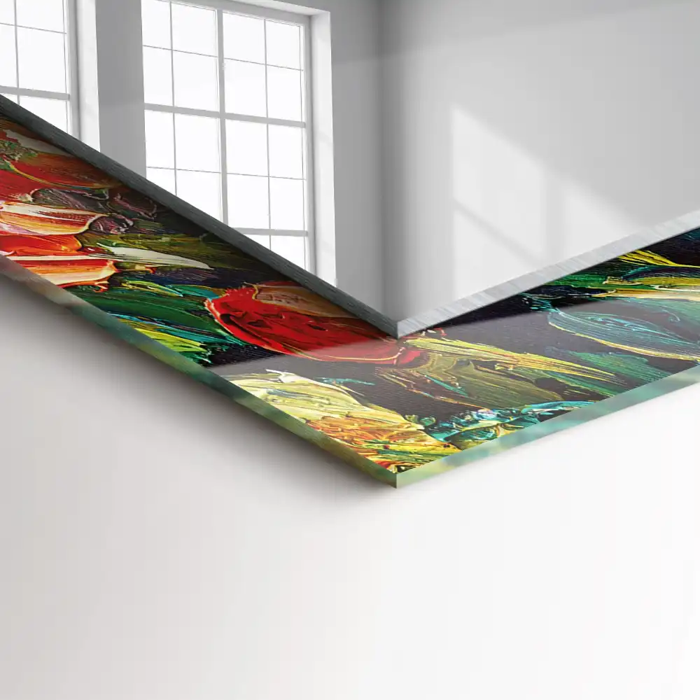 Rectangular mirror print Tulip field