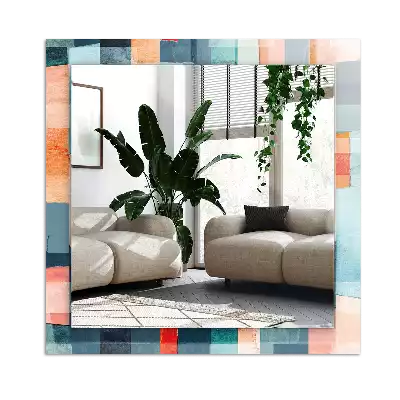 Rectangular mirror print Colorful abstract rectangles
