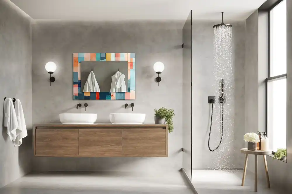 Rectangular mirror print Colorful abstract rectangles