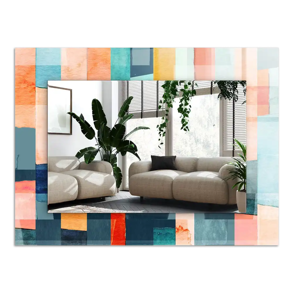 Rectangular mirror print Colorful abstract rectangles