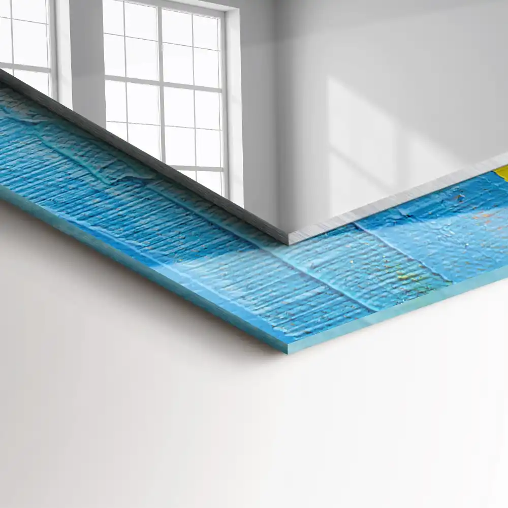 Rectangular wall mirror design Abstract oil painting