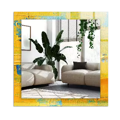 Rectangular decorative mirror Abstract oil painting