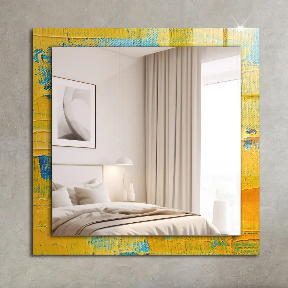 Rectangular decorative mirror Abstract oil painting