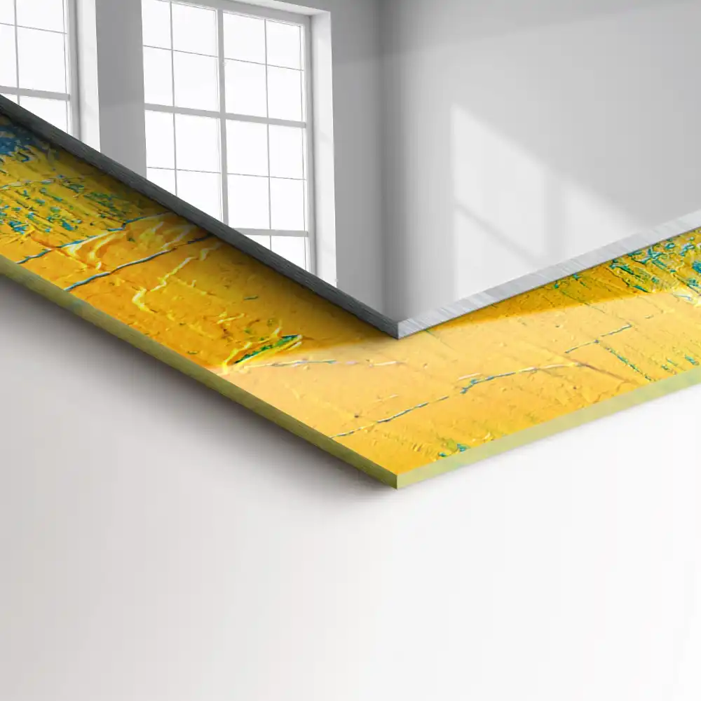 Rectangular decorative mirror Abstract oil painting