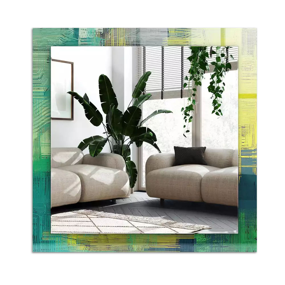 Rectangle decorative mirror Abstract composition of colors