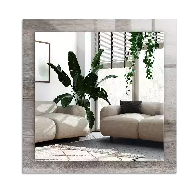 Rectangular mirror print Wooden board texture