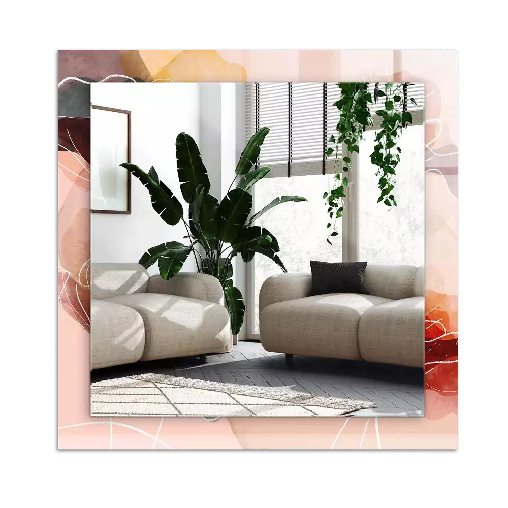 Rectangular mirror print Abstract floral patterns