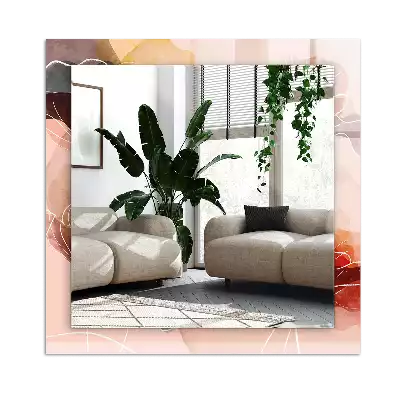 Rectangular mirror print Abstract floral patterns