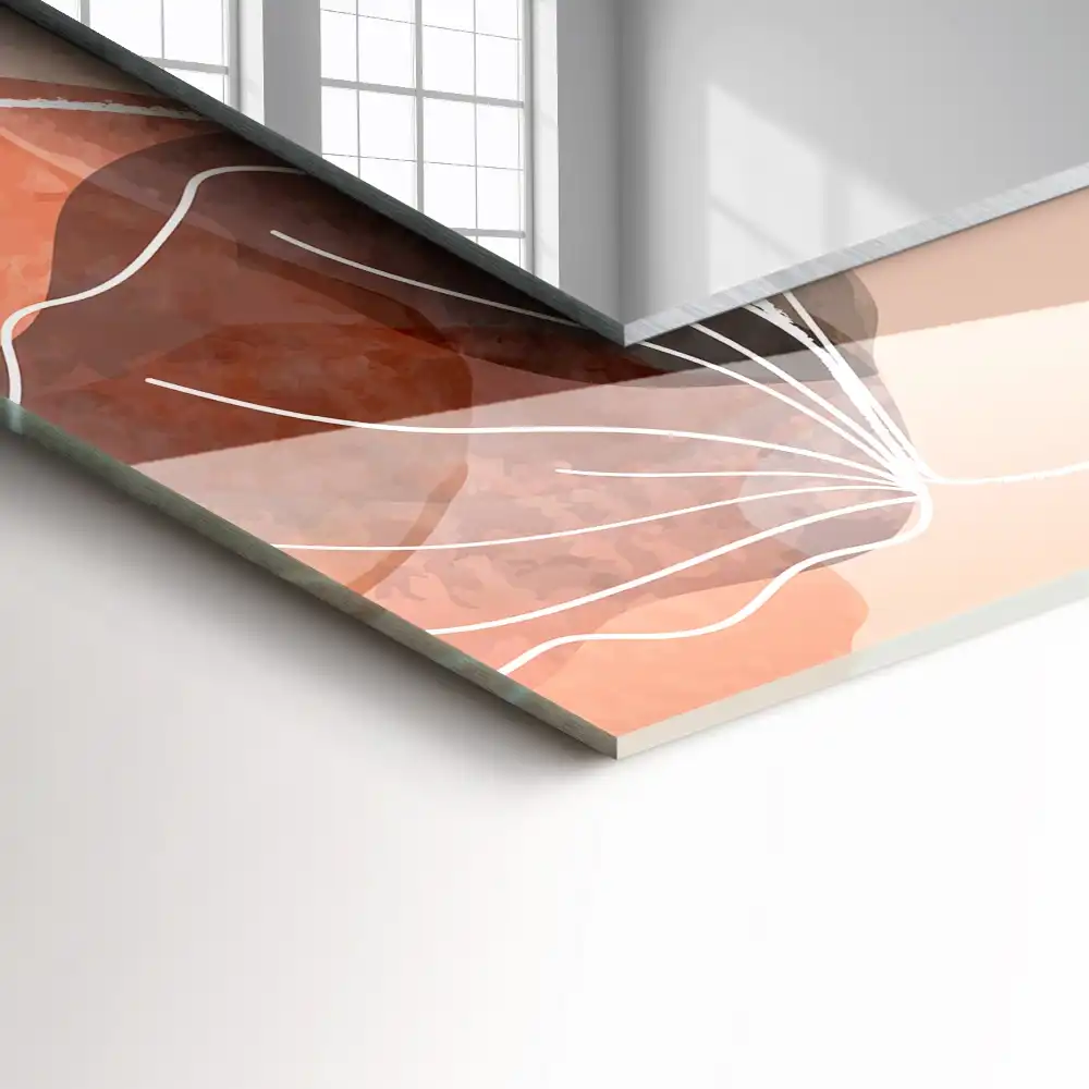 Rectangular mirror print Abstract floral patterns