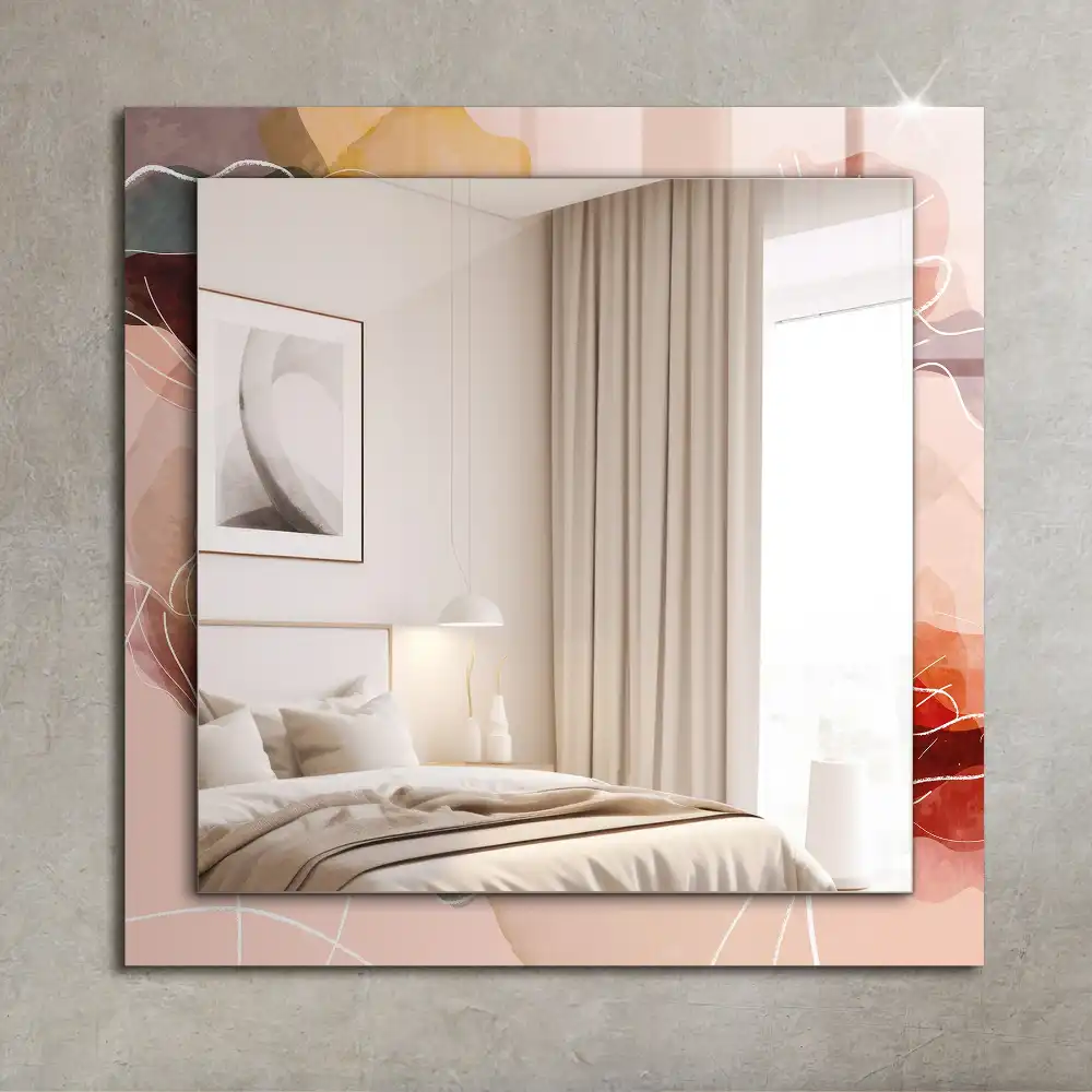 Rectangular mirror print Abstract floral patterns