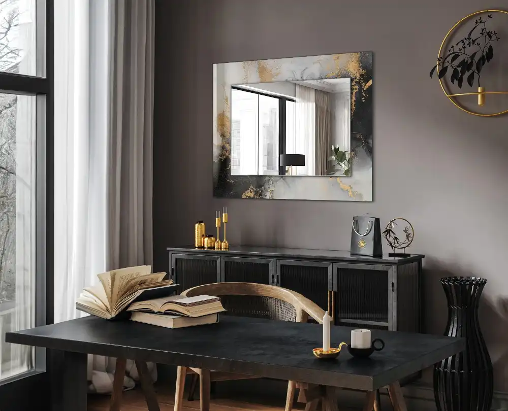 Rectangular decorative mirror Abstract modern art