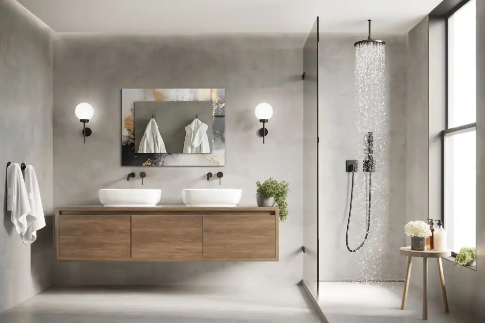 Rectangular decorative mirror Abstract modern art