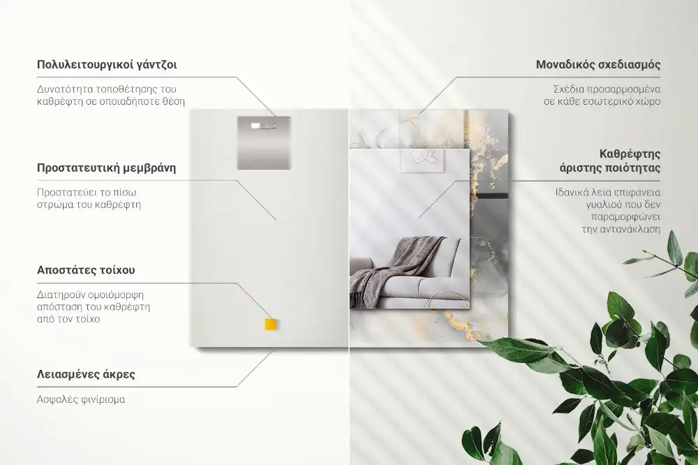 Rectangular decorative mirror Abstract modern art