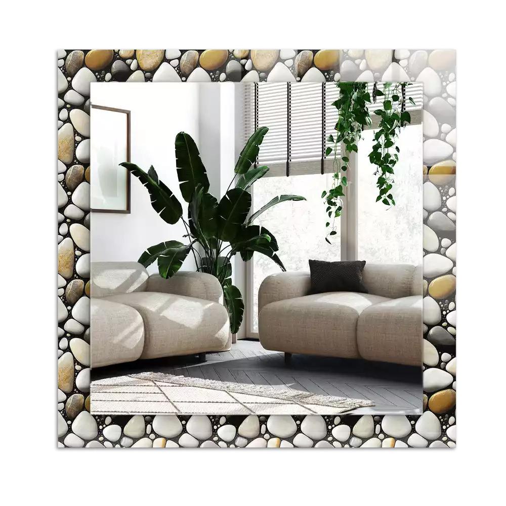 Rectangular mirror print Stones pattern texture