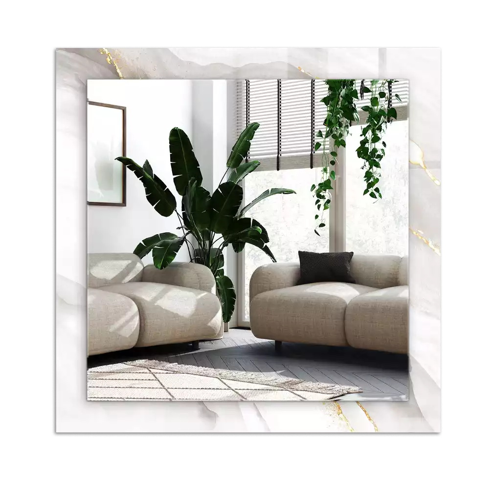 Rectangle decorative mirror Gray marble