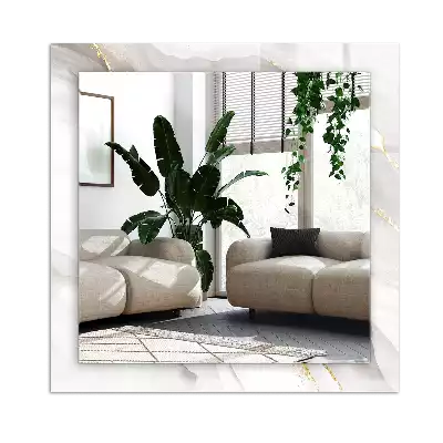 Rectangle decorative mirror Gray marble