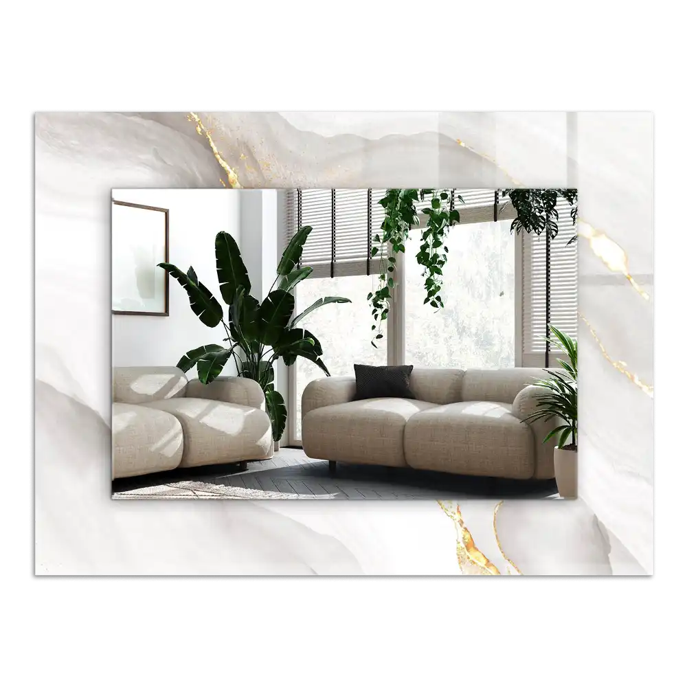 Rectangle decorative mirror Gray marble