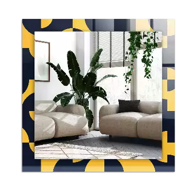 Rectangular wall mirror design Abstract geometric pattern