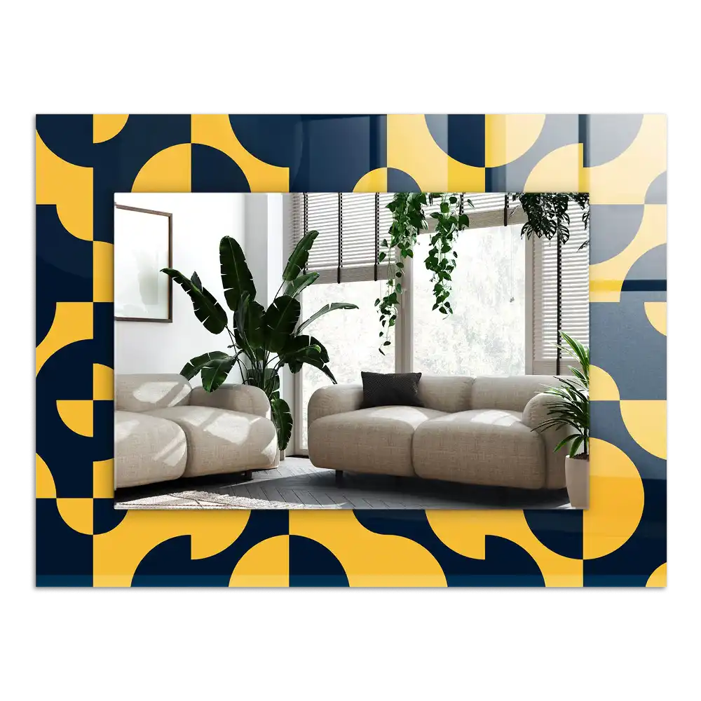 Rectangular wall mirror design Abstract geometric pattern