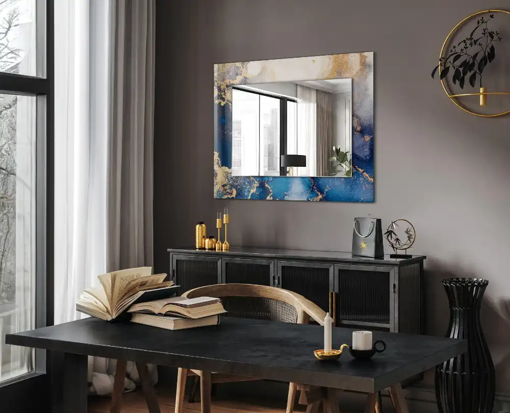 Rectangular mirror print Abstract plastic art