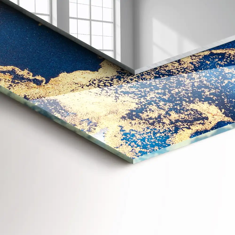 Rectangular mirror print Abstract plastic art