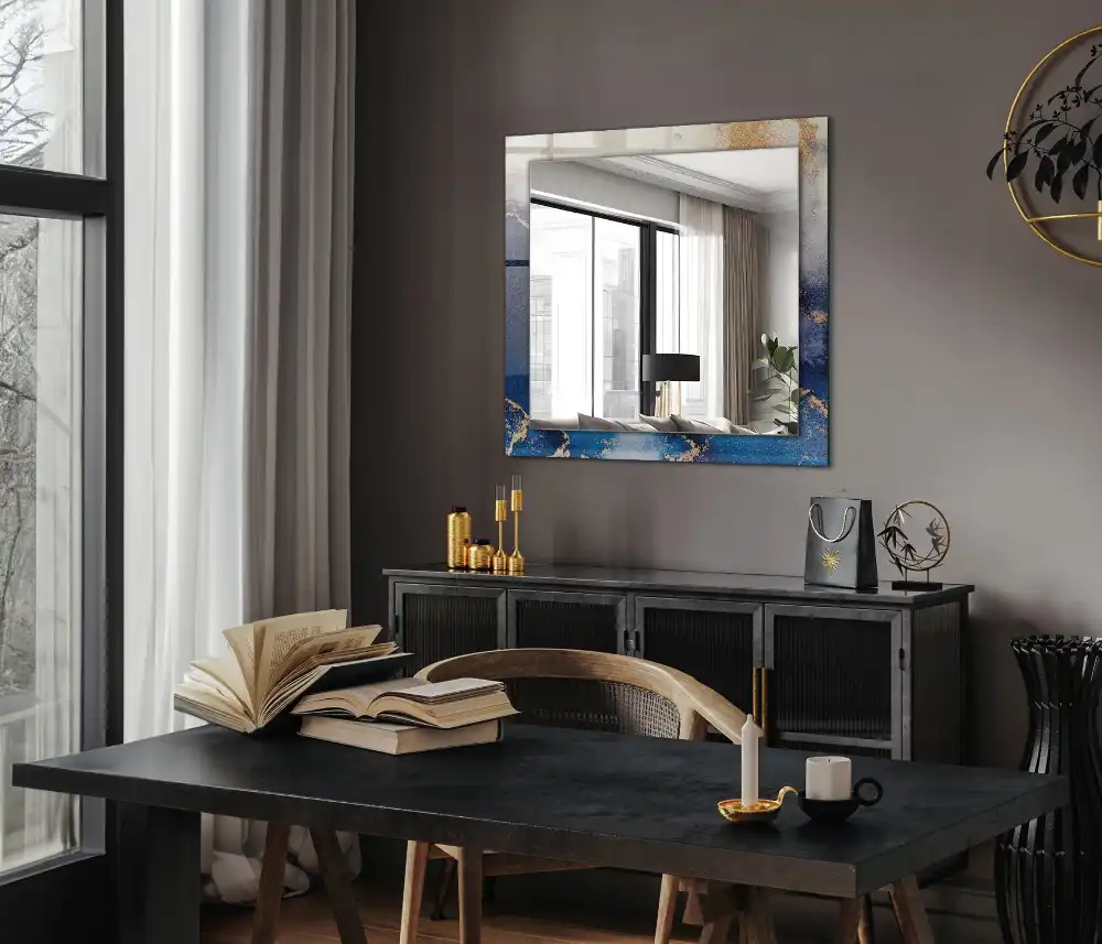 Rectangular mirror print Abstract plastic art