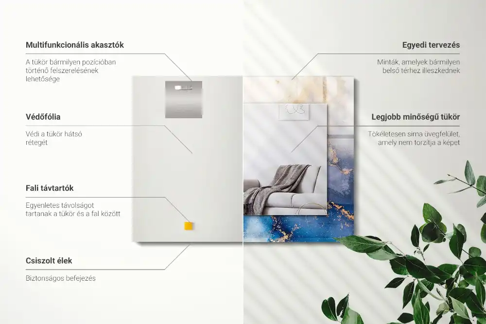 Rectangular mirror print Abstract plastic art