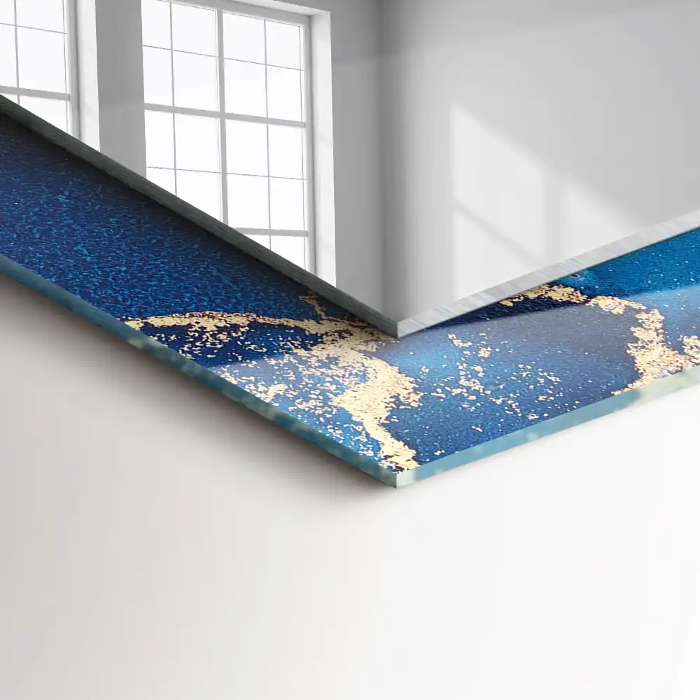 Rectangular mirror print Abstract plastic art