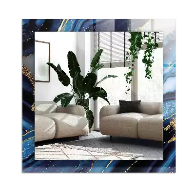 Rectangular decorative mirror Abstract Marble Art