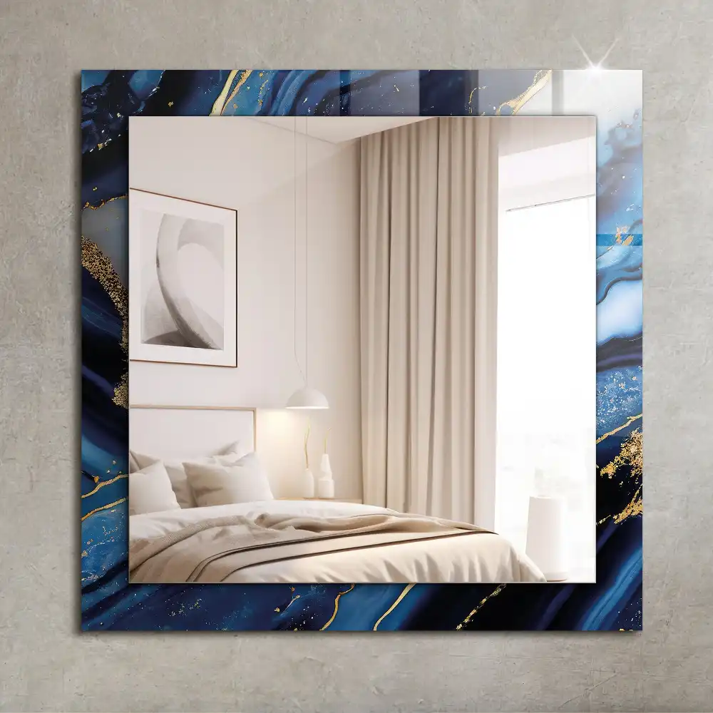 Rectangular decorative mirror Abstract Marble Art