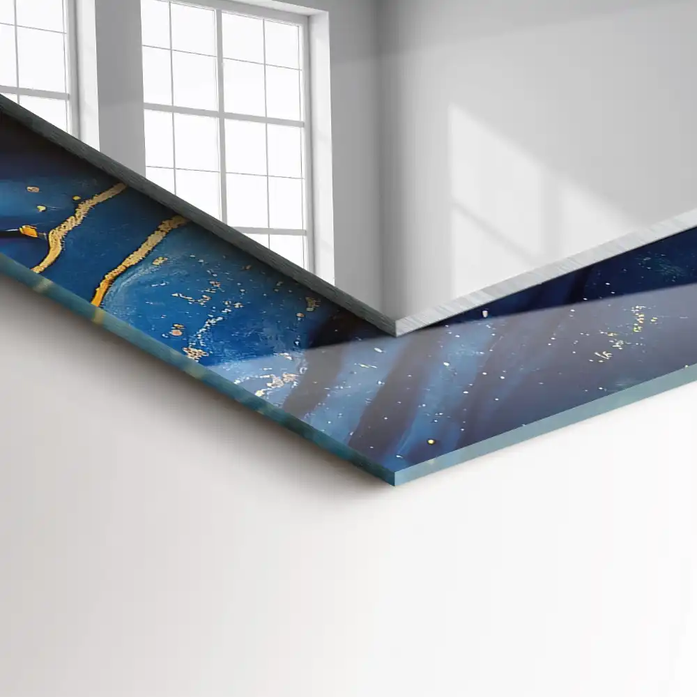 Rectangular decorative mirror Abstract Marble Art