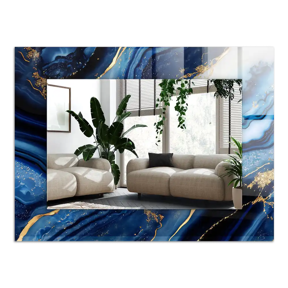 Rectangular decorative mirror Abstract Marble Art