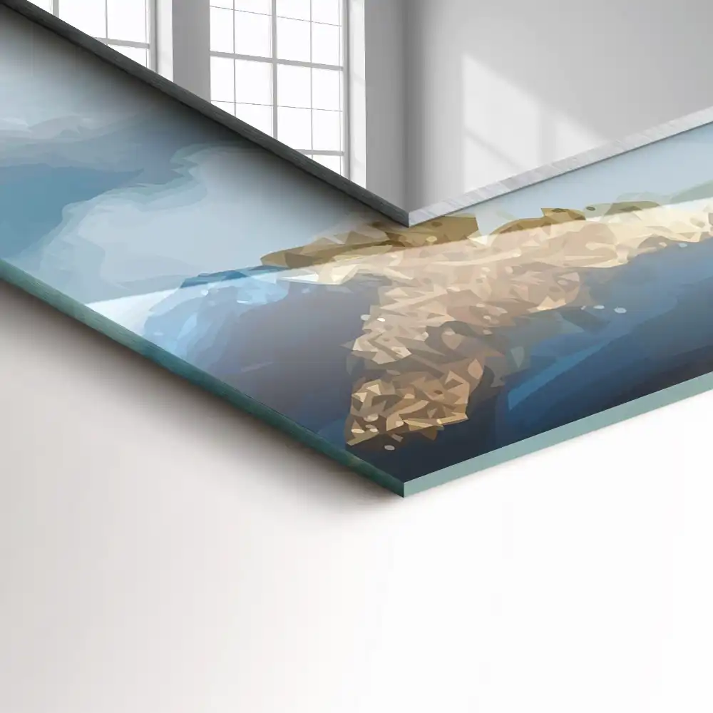 Rectangular mirror print Mountains in the fog