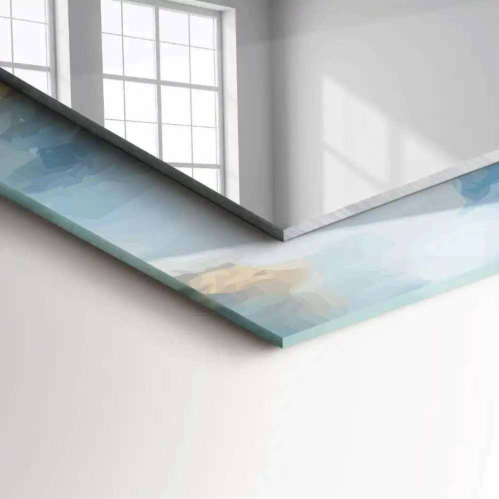 Rectangular mirror print Mountains in the fog