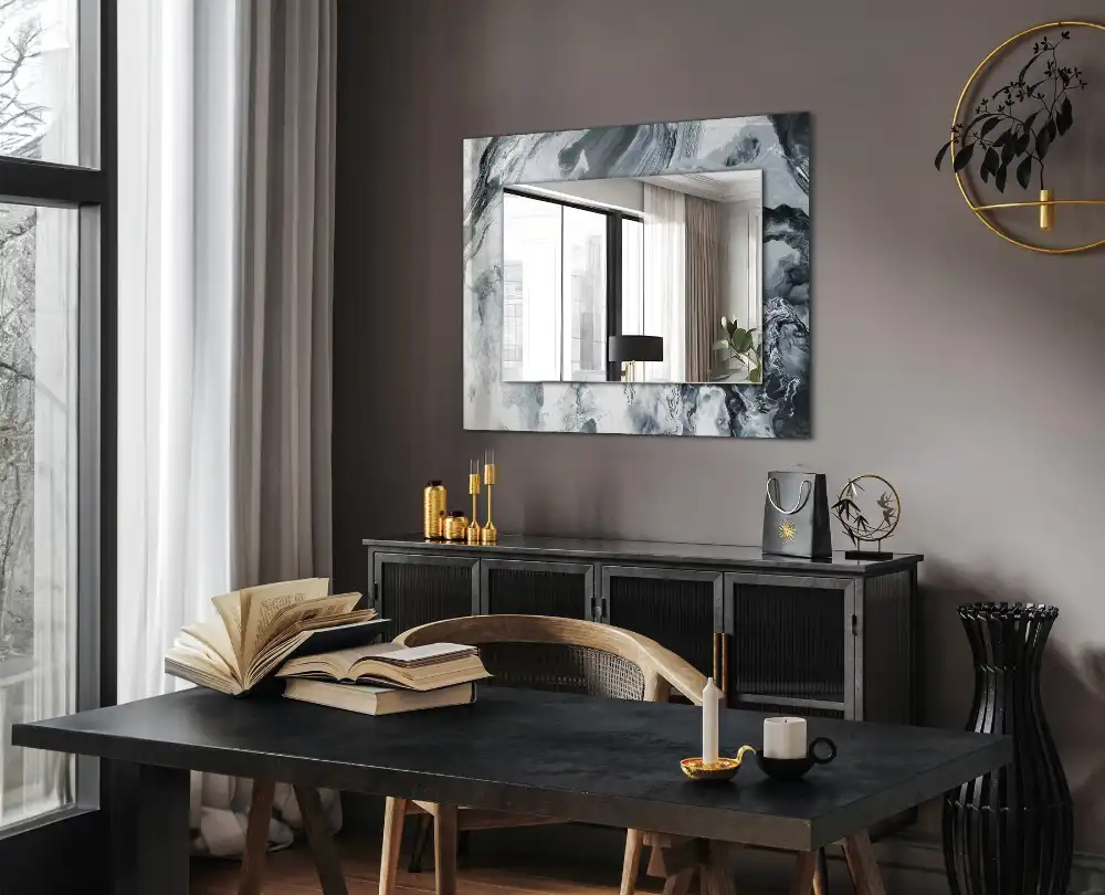 Rectangular mirror print Abstract painting composition