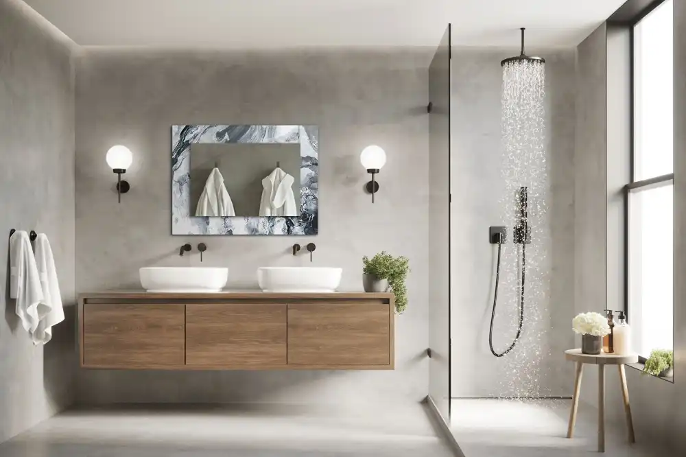 Rectangular mirror print Abstract painting composition