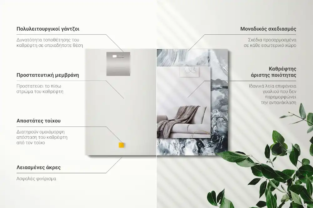 Rectangular mirror print Abstract painting composition