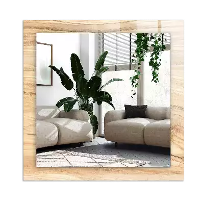 Rectangular decorative mirror Wood grain texture