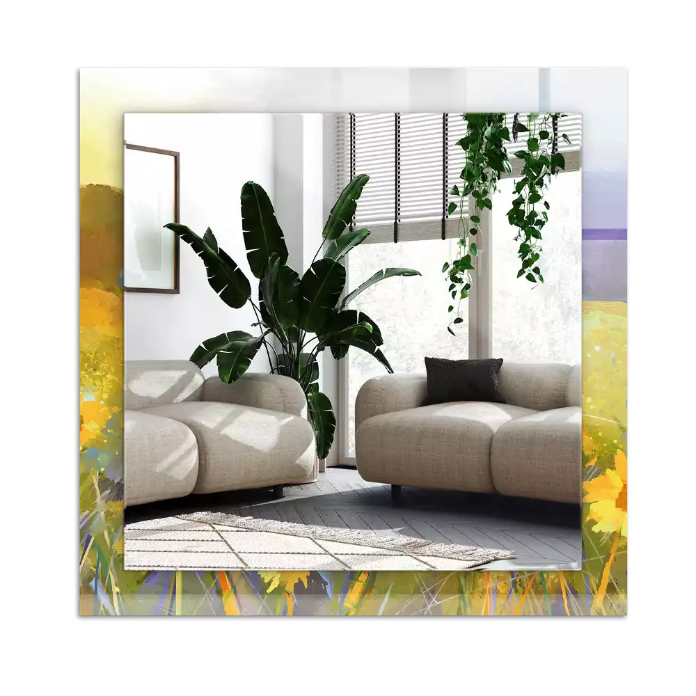 Rectangular decorative mirror Sunflower Field