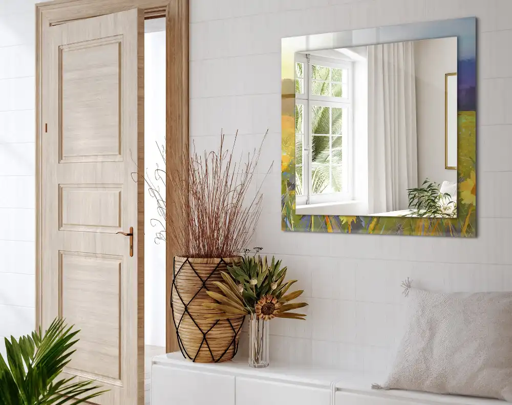 Rectangular decorative mirror Sunflower Field