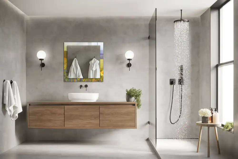 Rectangular decorative mirror Sunflower Field