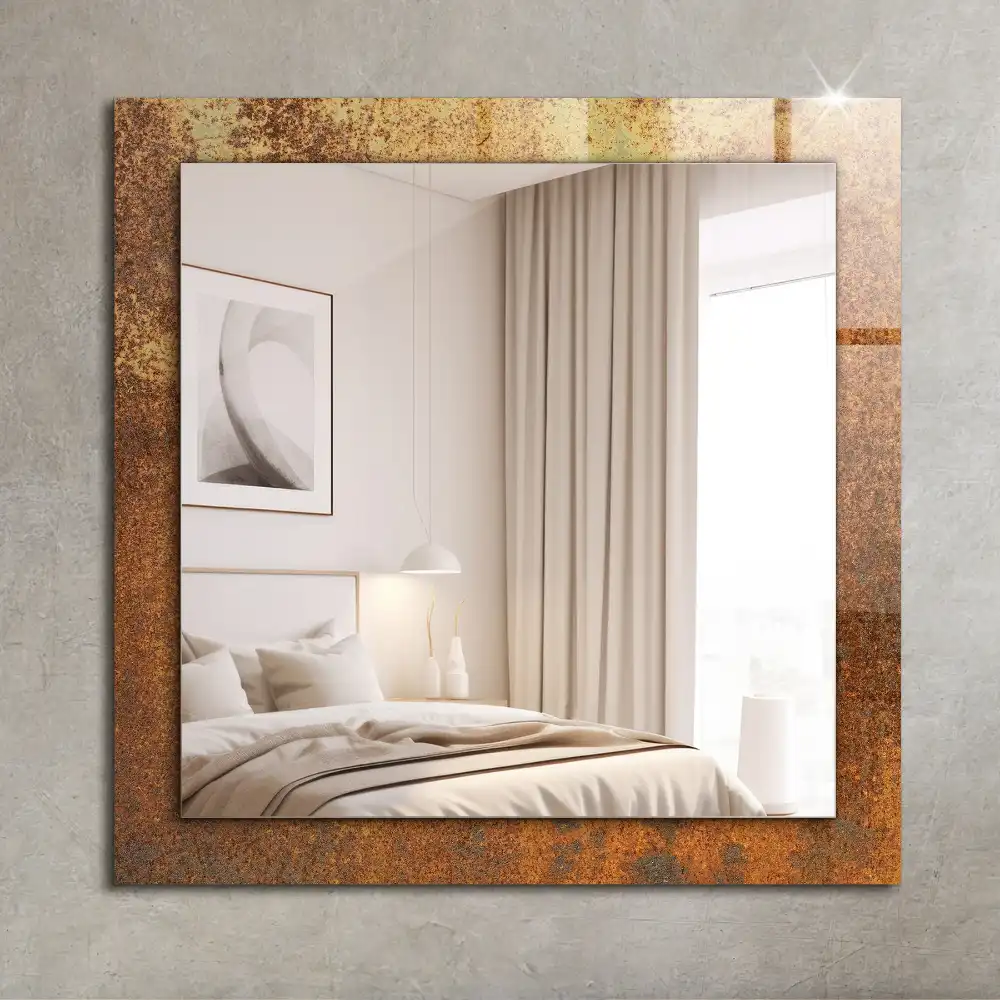Rectangular mirror print Fashionable Rust Sheet Metal