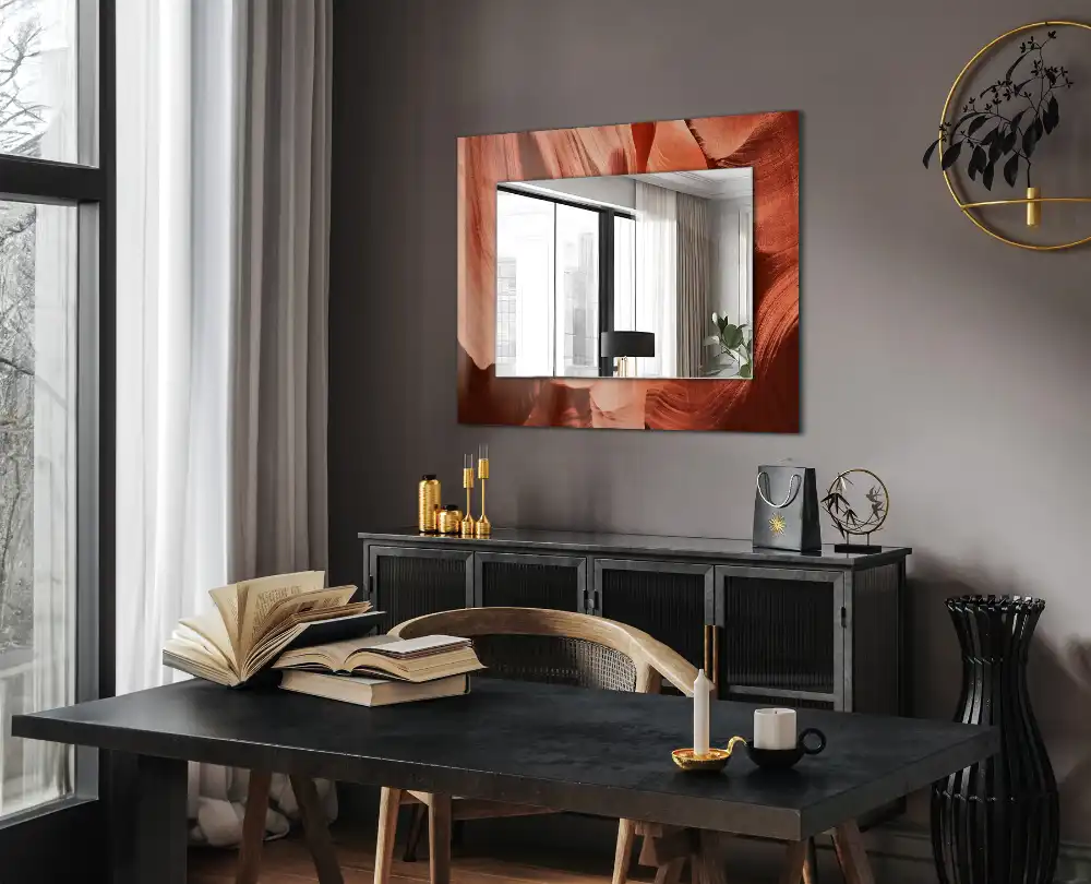 Rectangular mirror print Desert Canyon Rocks